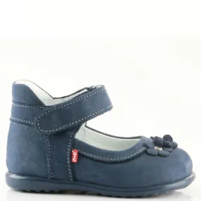 (2094-9) Emel Navy Flowers Half-Open Classic