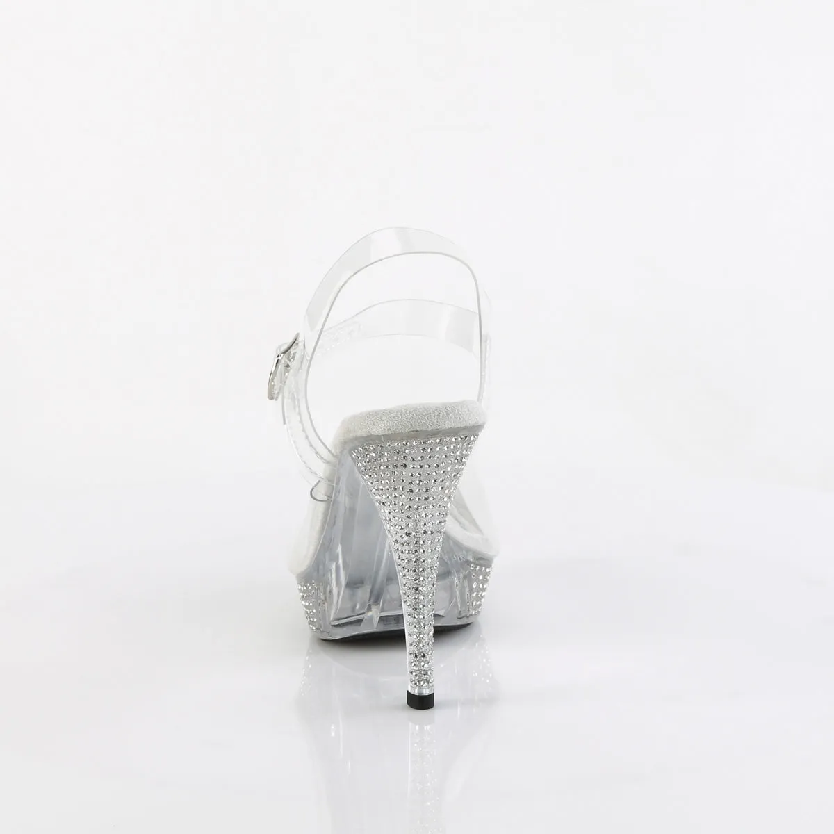 4 Inch Heel ELEGANT-408 Clear Rhinestone