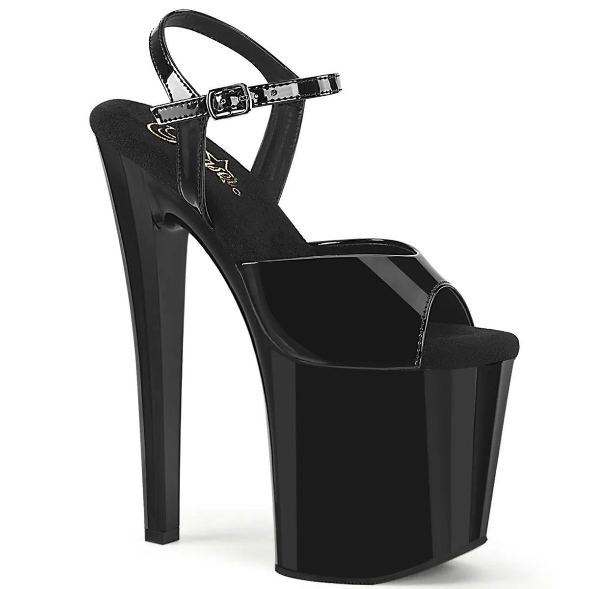 7 Inch Heel ENCHANT-709 Black Patent