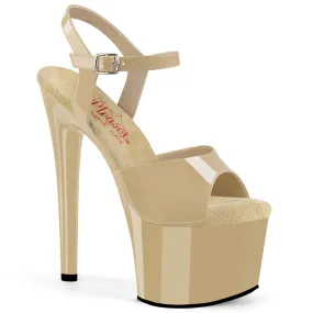 7 Inch Heel PASSION-709 Cream Patent