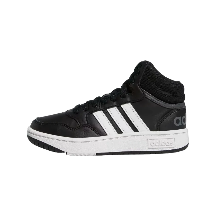 Adidas Hoops Mid 3.0 GW0402 black-white boys' sneakers shoe