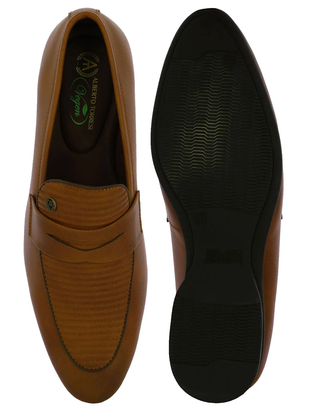 Alberto Torresi Men's Covex Tan Men's Formal Slip-Ons