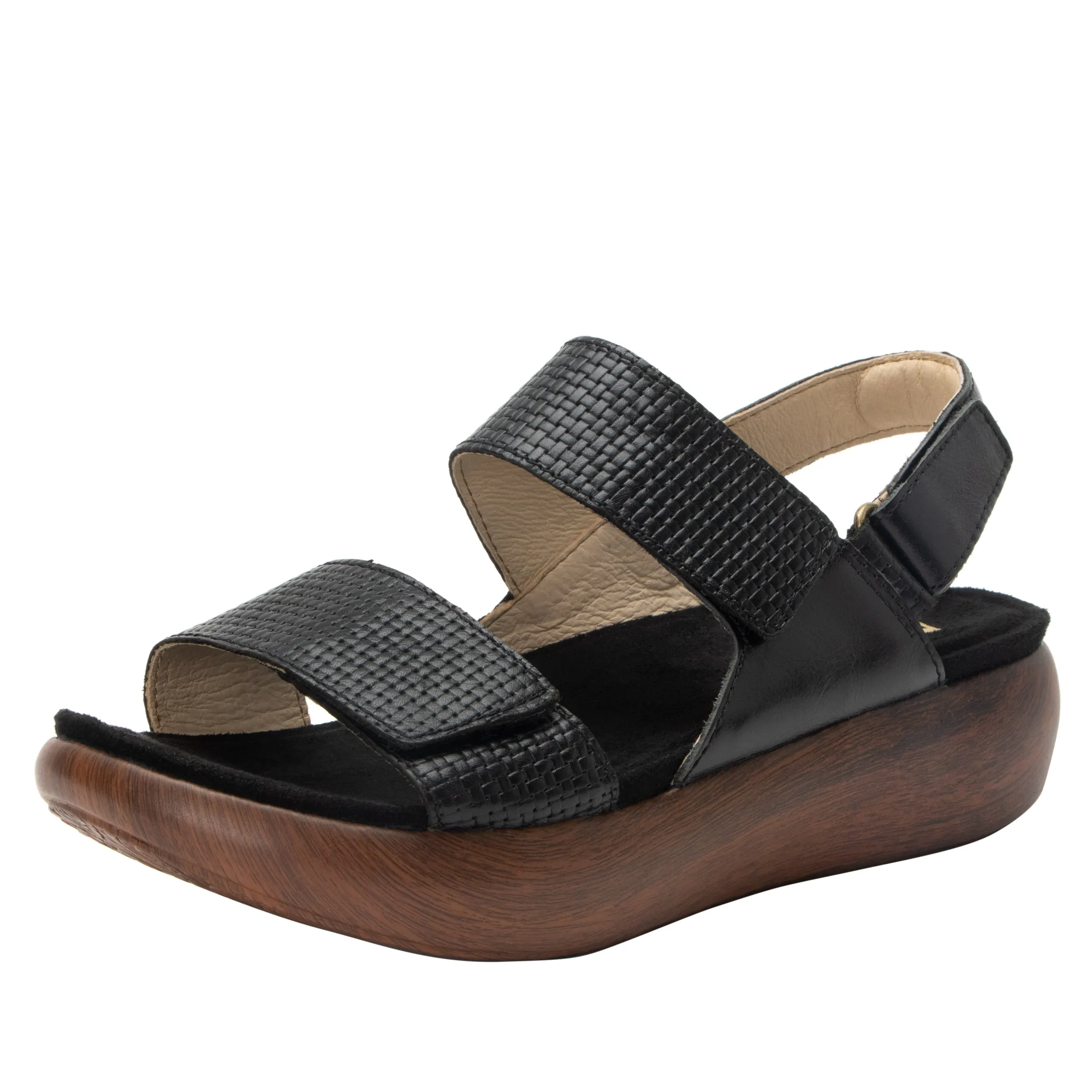 Alegria Bailee Backstrap Sandal (Women) - Woven Noir