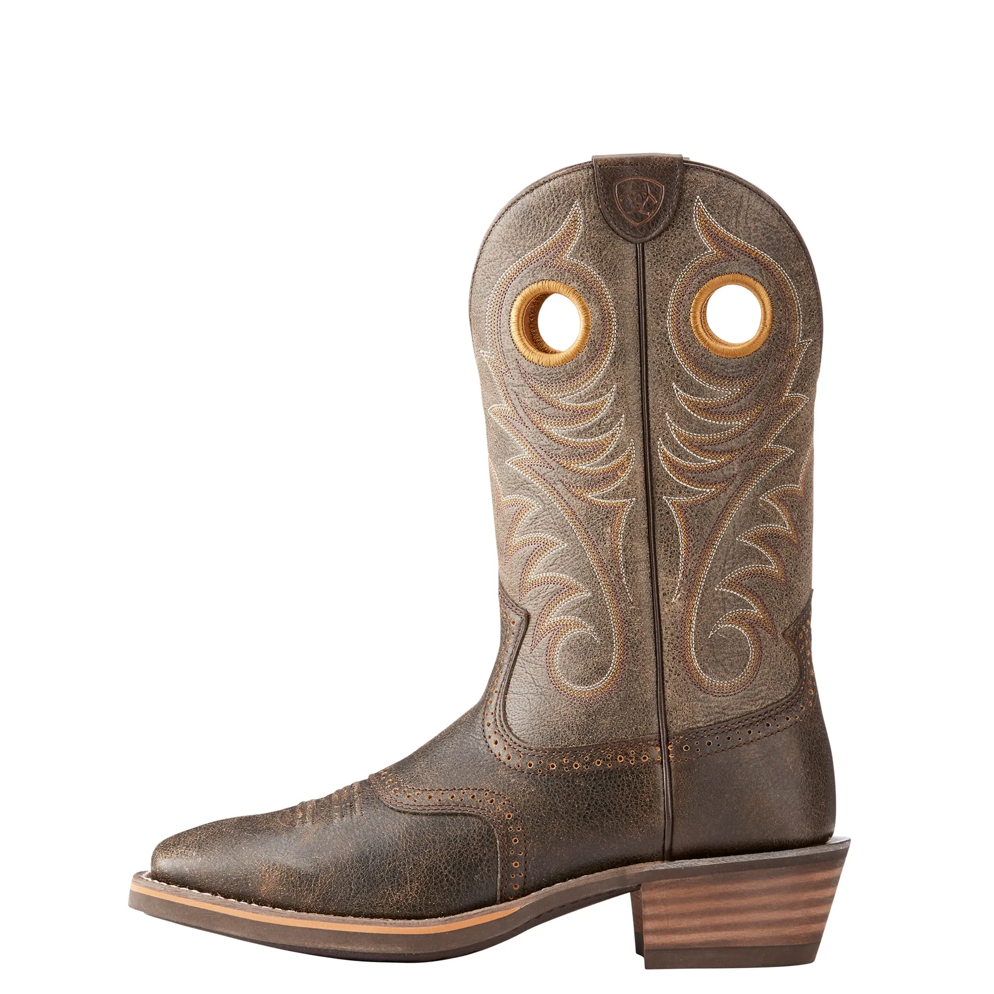 'Ariat' Men's 12" Heritage Roughstock - Grey / Brooklyn Brown