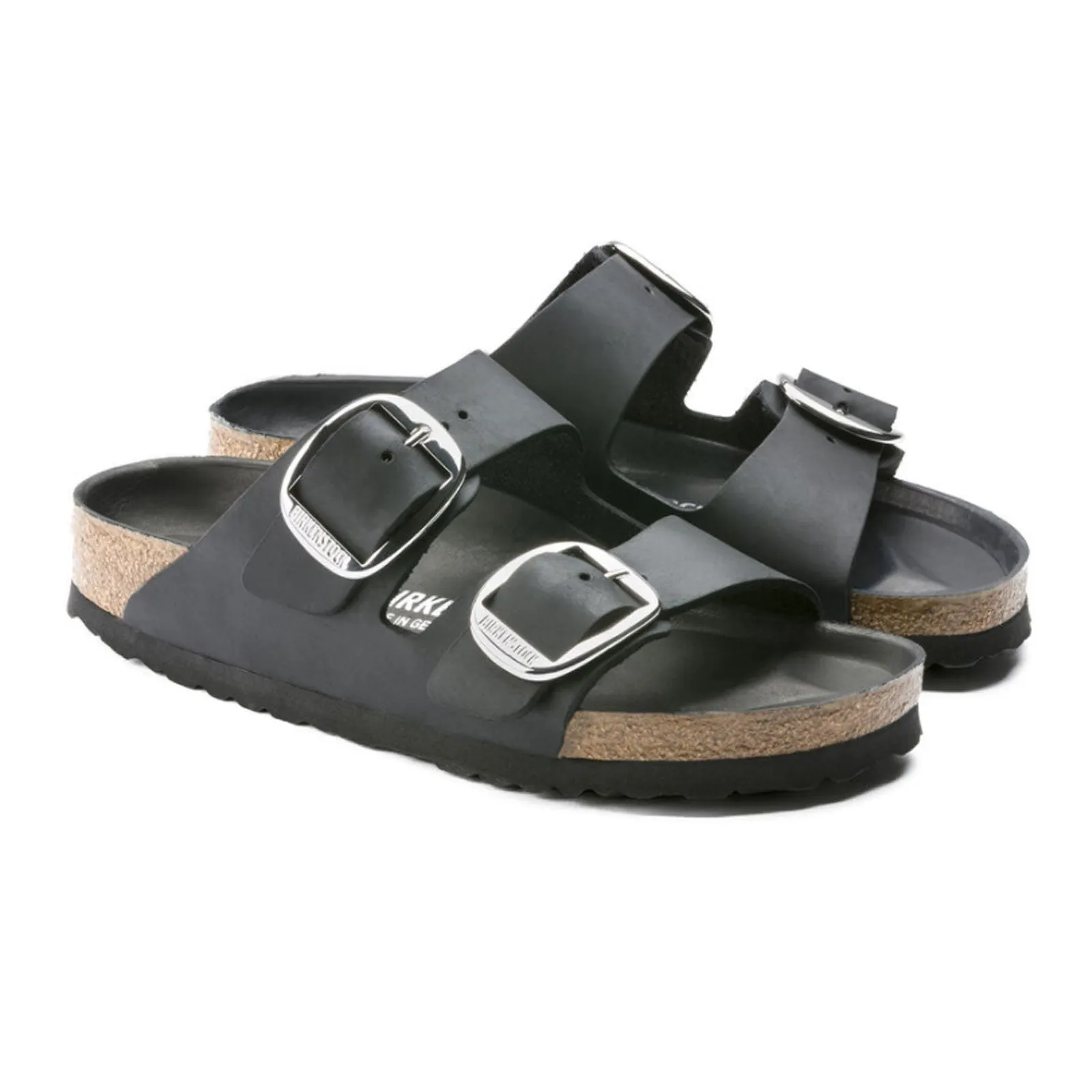 Birkenstock Arizona Big Buckle Slide Sandal (Women) - Black Oiled Leather