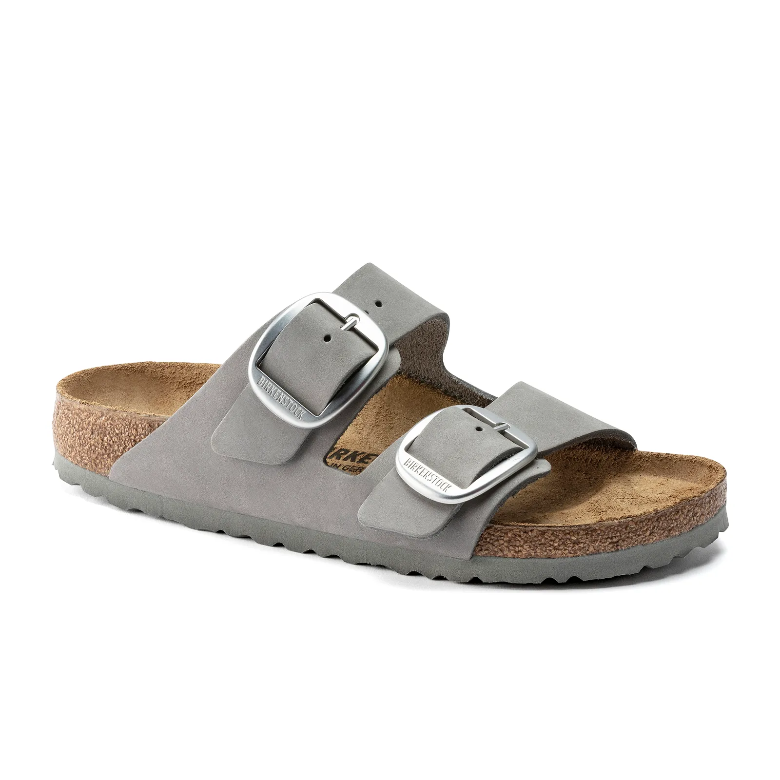 Birkenstock Arizona Big Buckle Slide Sandal (Women) - Dove Gray Nubuck