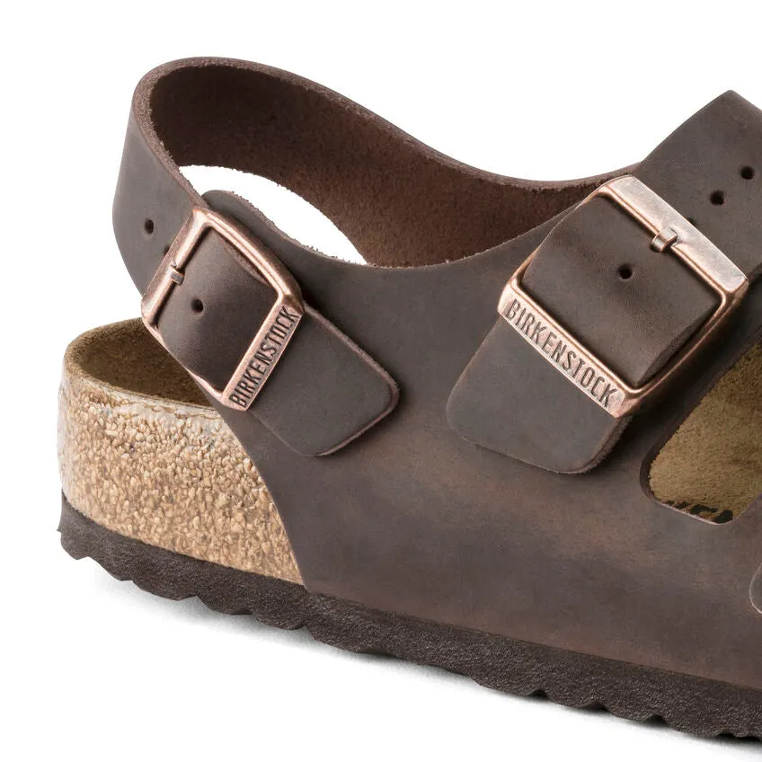 BIRKENSTOCK Men's Milano Oiled Leather (Habana - Regular Fit)