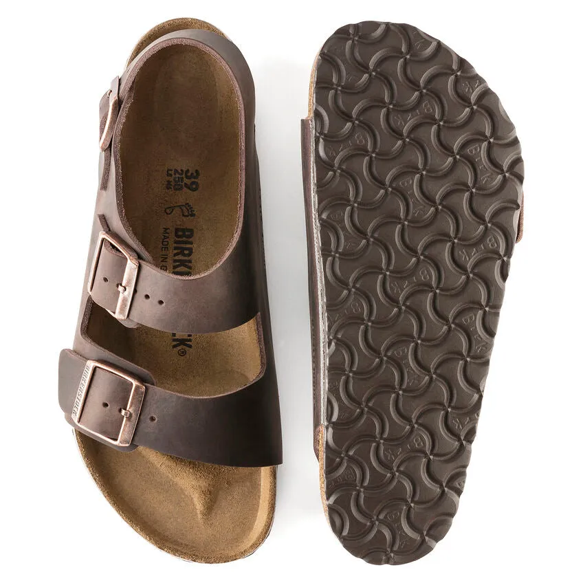 BIRKENSTOCK Men's Milano Oiled Leather (Habana - Regular Fit)