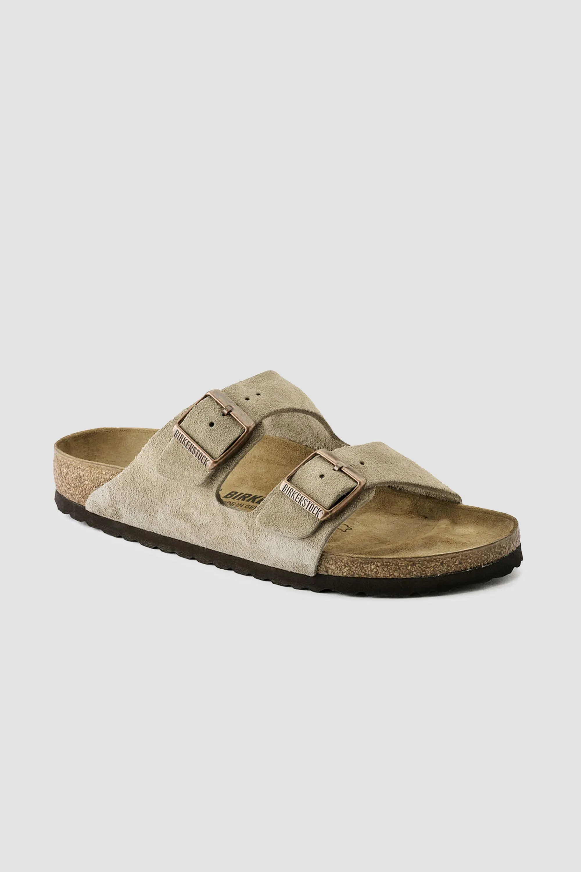 Birkenstock Unisex Arizona VL Suede Leather in Taupe