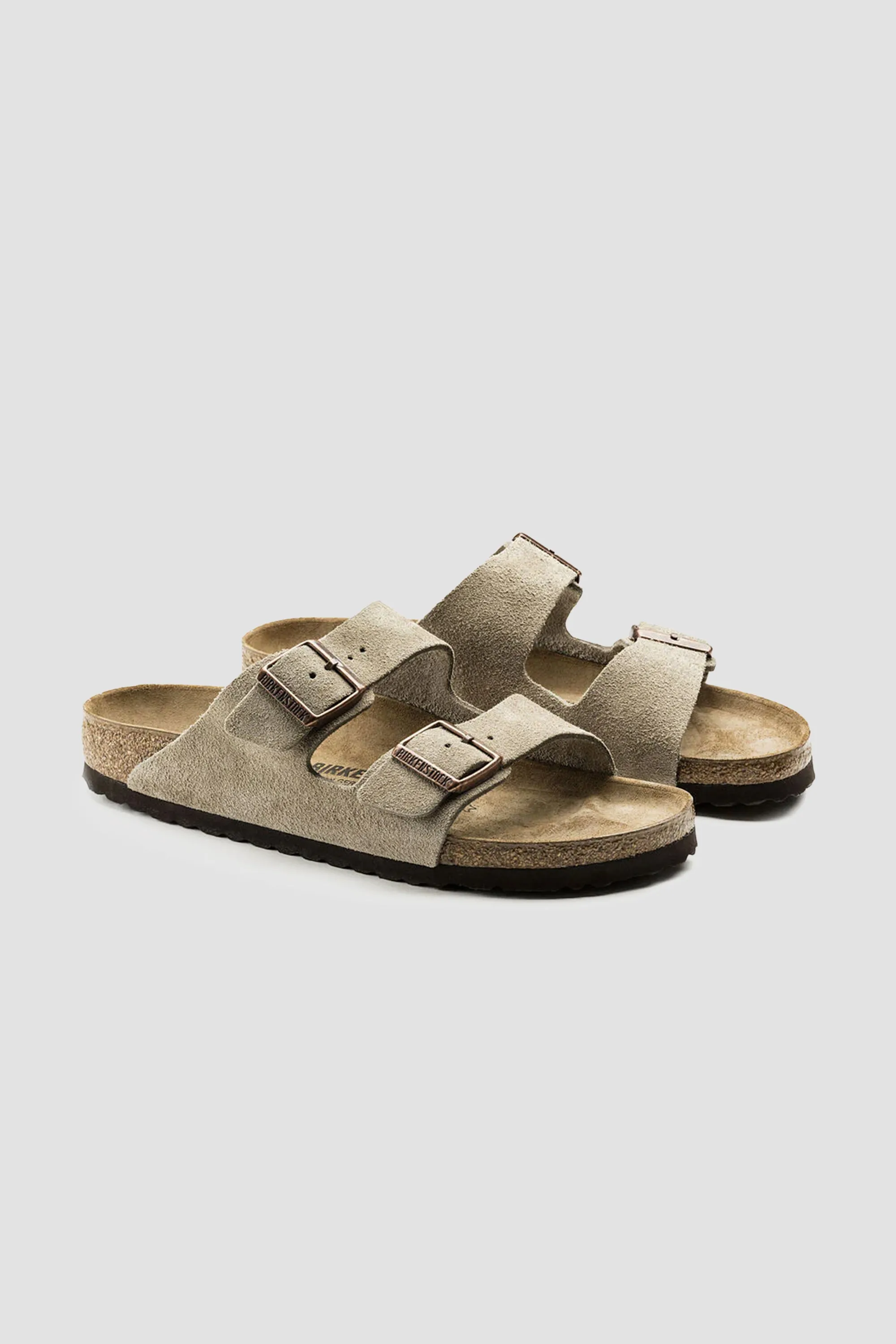 Birkenstock Unisex Arizona VL Suede Leather in Taupe