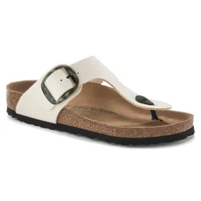 Birkenstock Women's Gizeh Vegan Big Buckle Textile (Eggshell - Wide Fit)