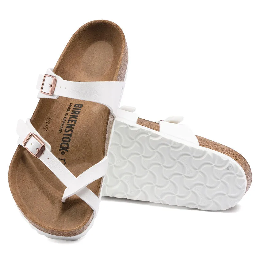 Birkenstock Women's Mayari Birko-Flor (White - Regular Fit)