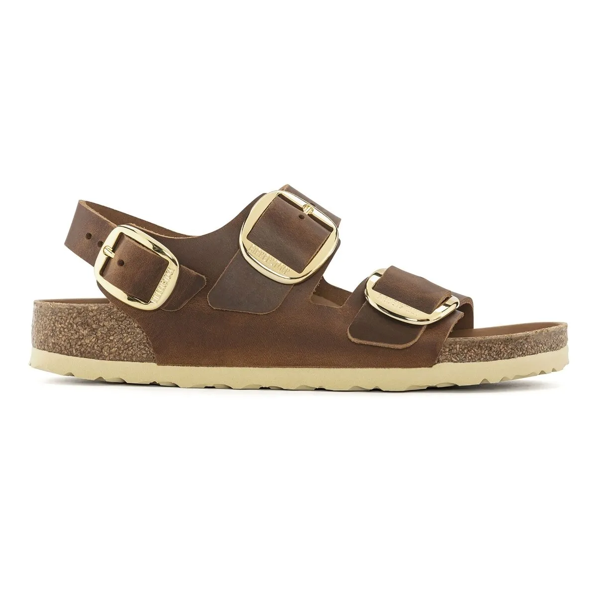 Birkenstock Women's Milano Big Buckle Cognac Oiled Leather