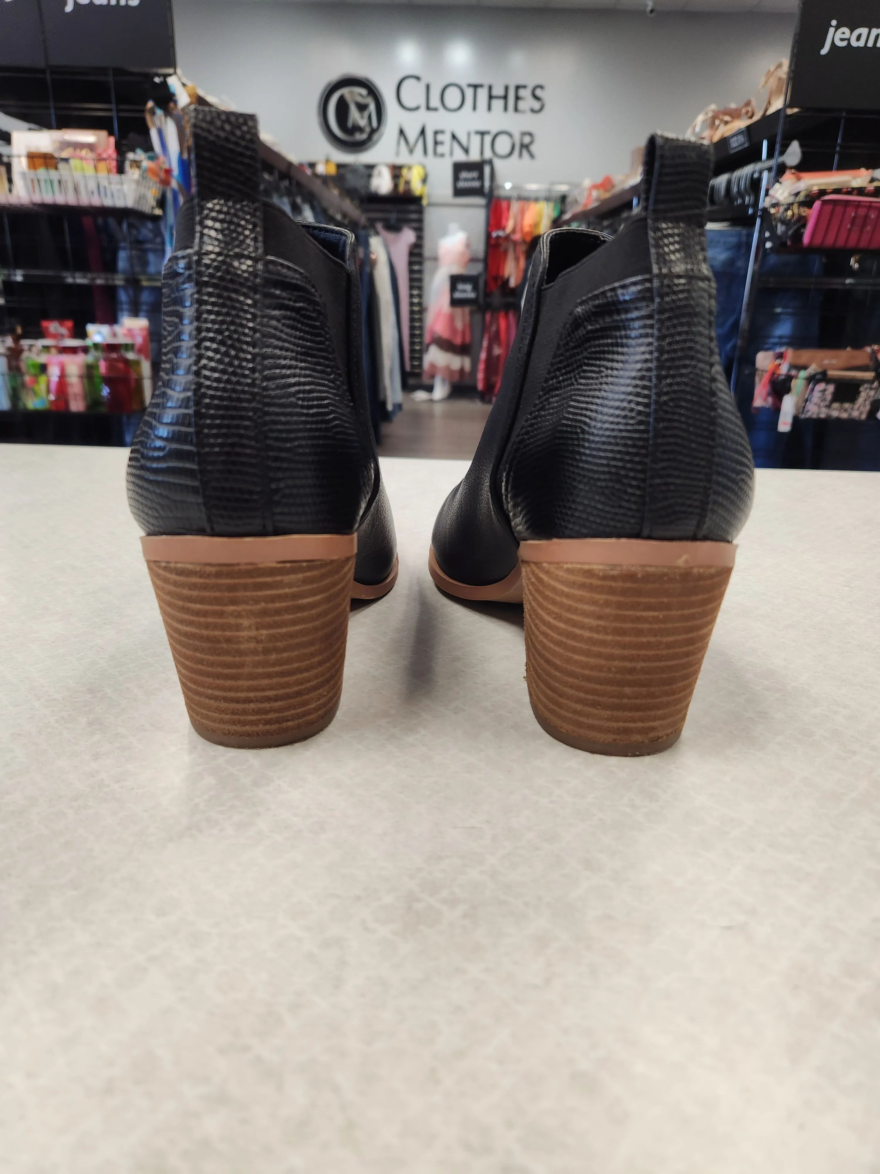 Black Boots Ankle Heels Clothes Mentor, Size 8