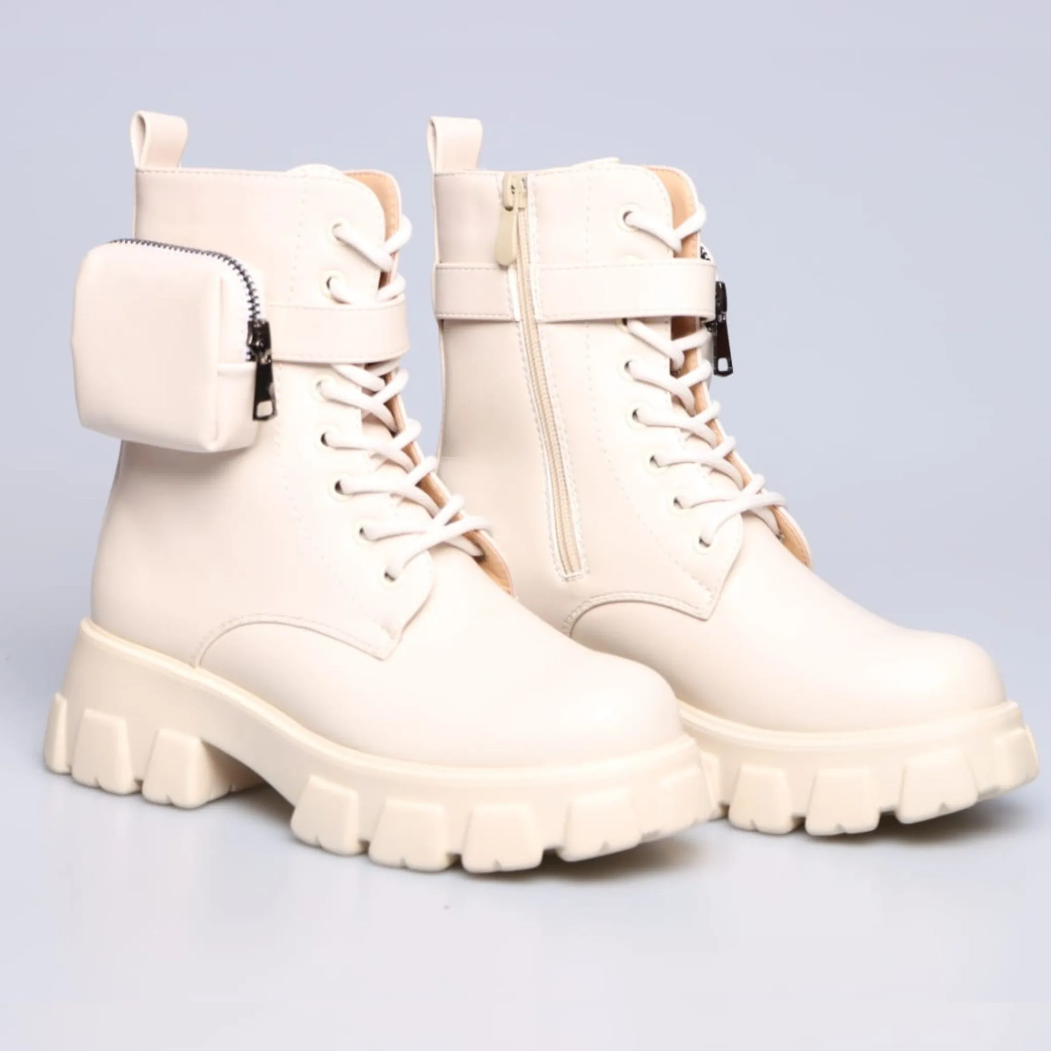 Chunky Pocket Platform Boots