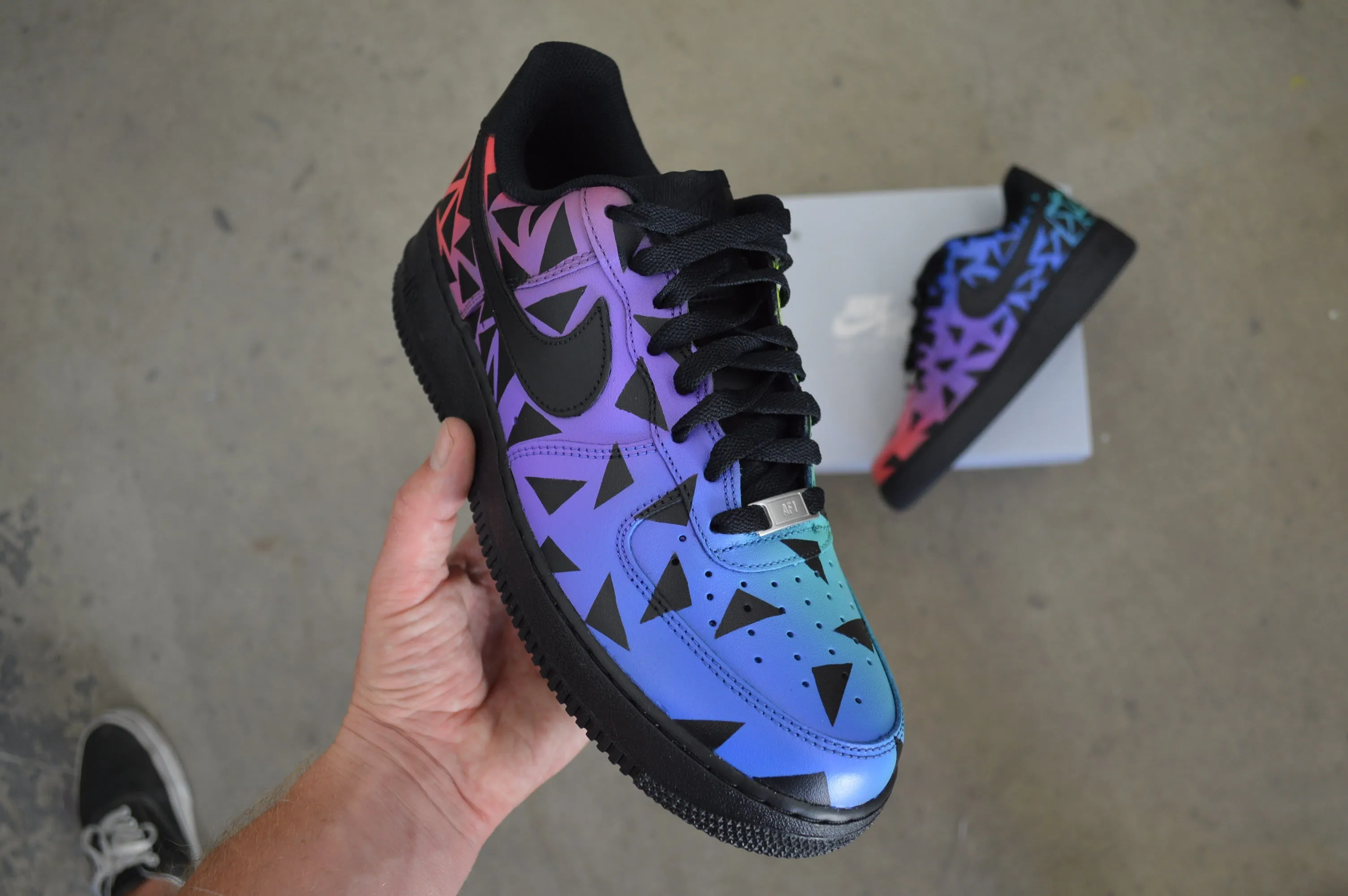 Custom Hand painted Nike Air Force 1 Low - Color Punch