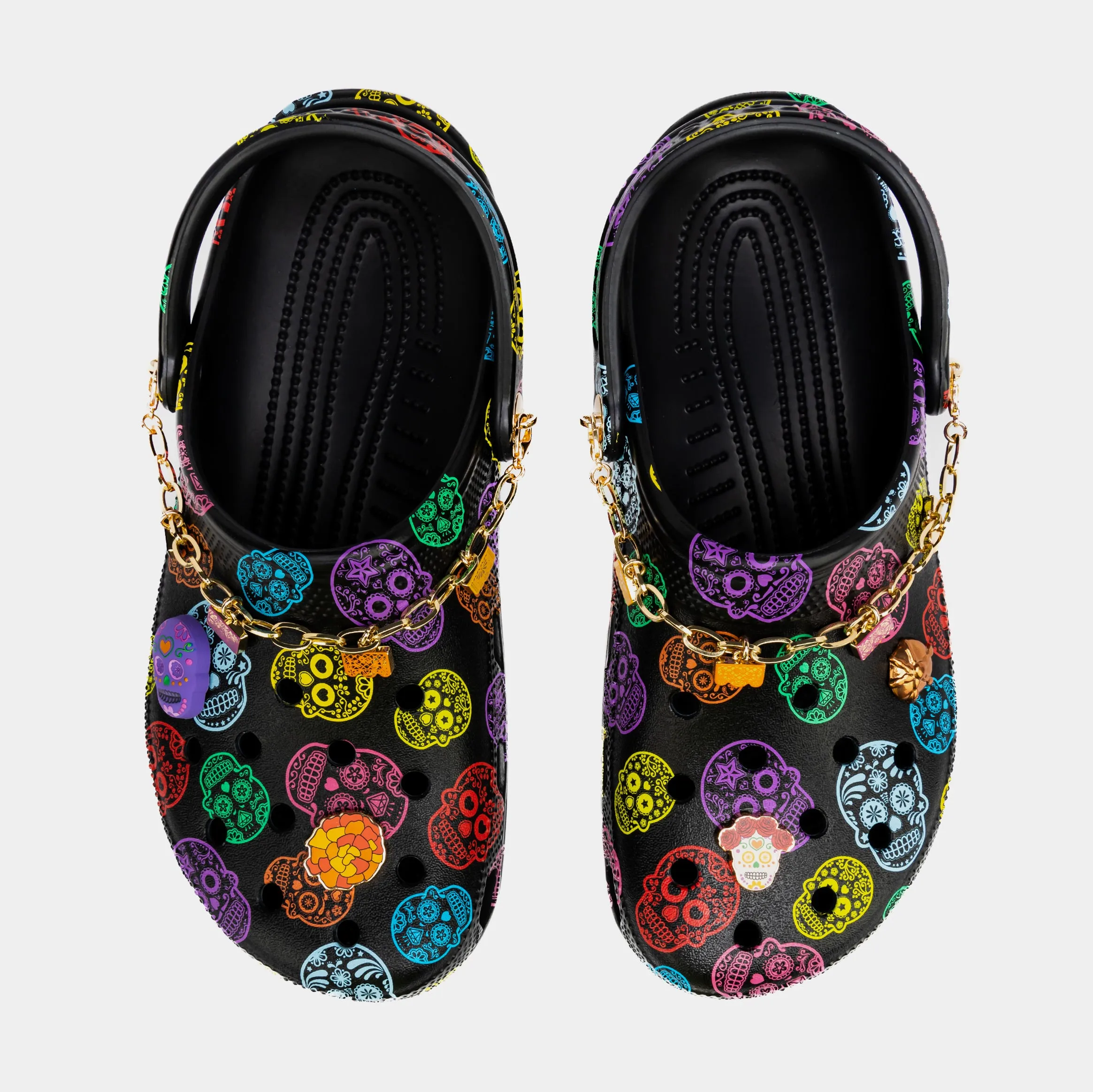 Dia De Los Muertos Clog Mens Sandals (Black/Multi)