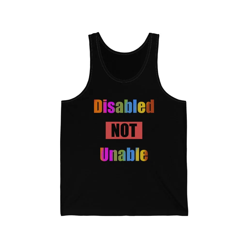 Disabled Not Unable - Unisex Jersey Tank