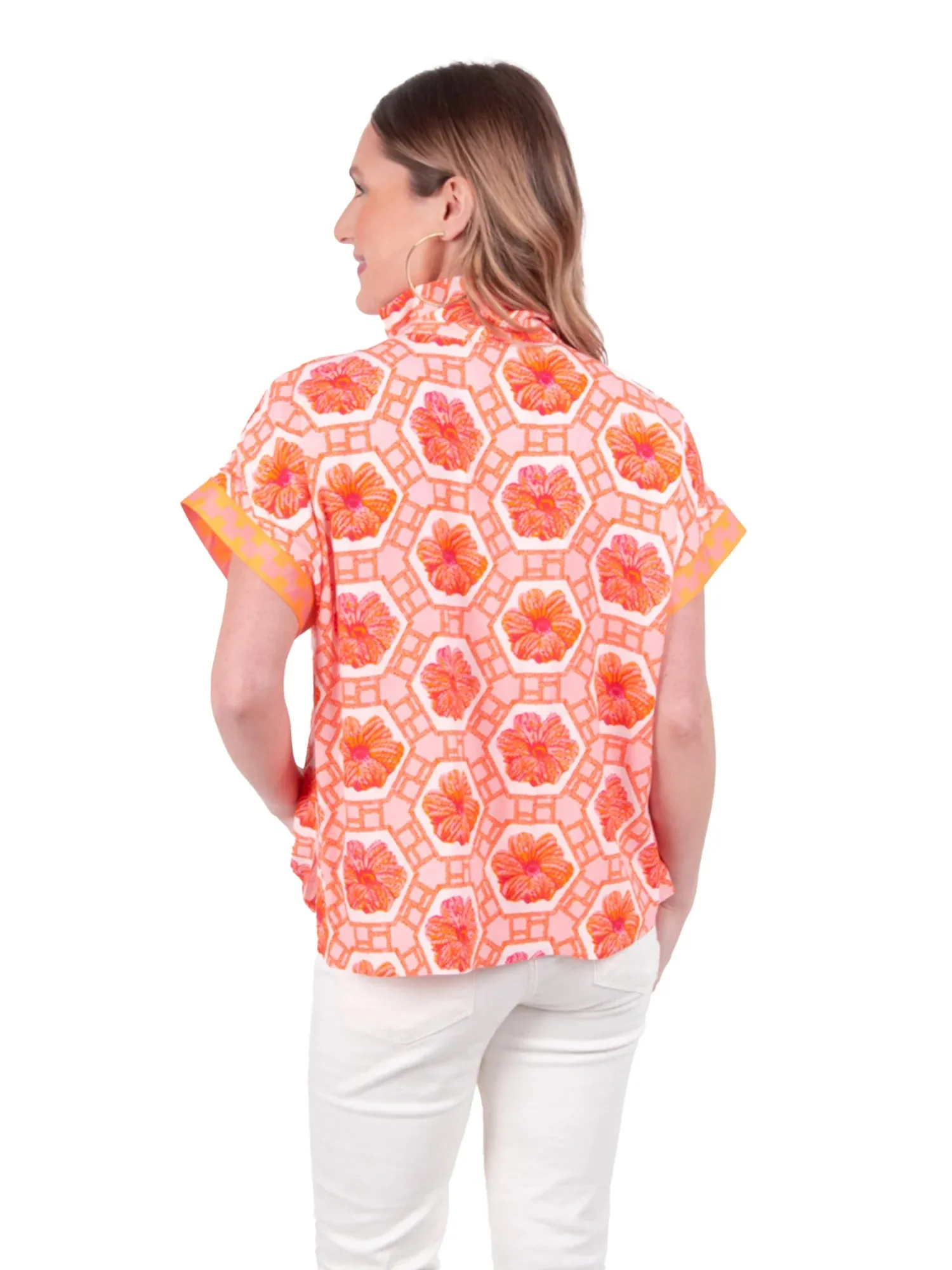 Emily McCarthy Floral Crochet Poppy Top - Elegant Womens Blouse