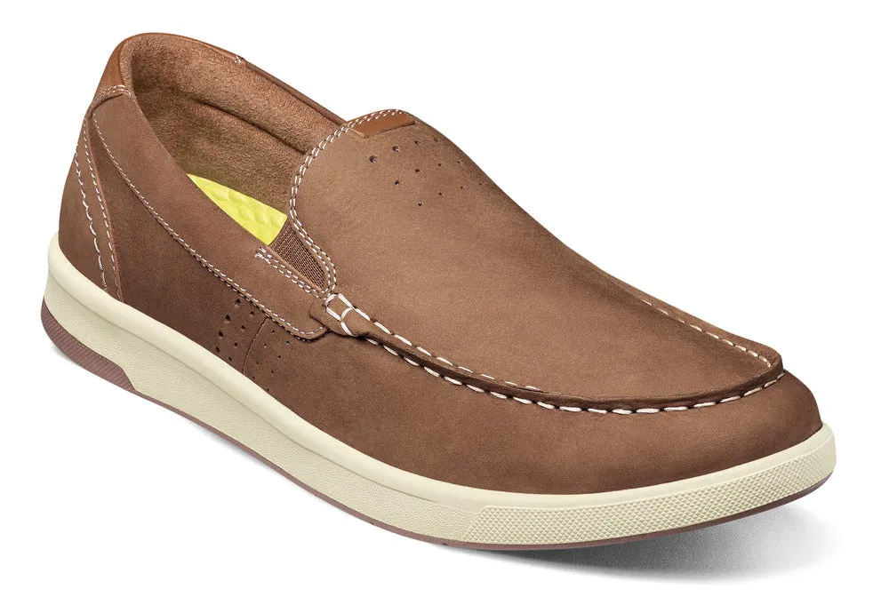 'Florsheim' Men's Crossover Moc Toe Slip On Sneaker - Mushroom