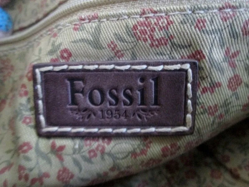 FOSSIL canvas messenger satchel shoulder hobo saddle bag organizer GREEN M vegan