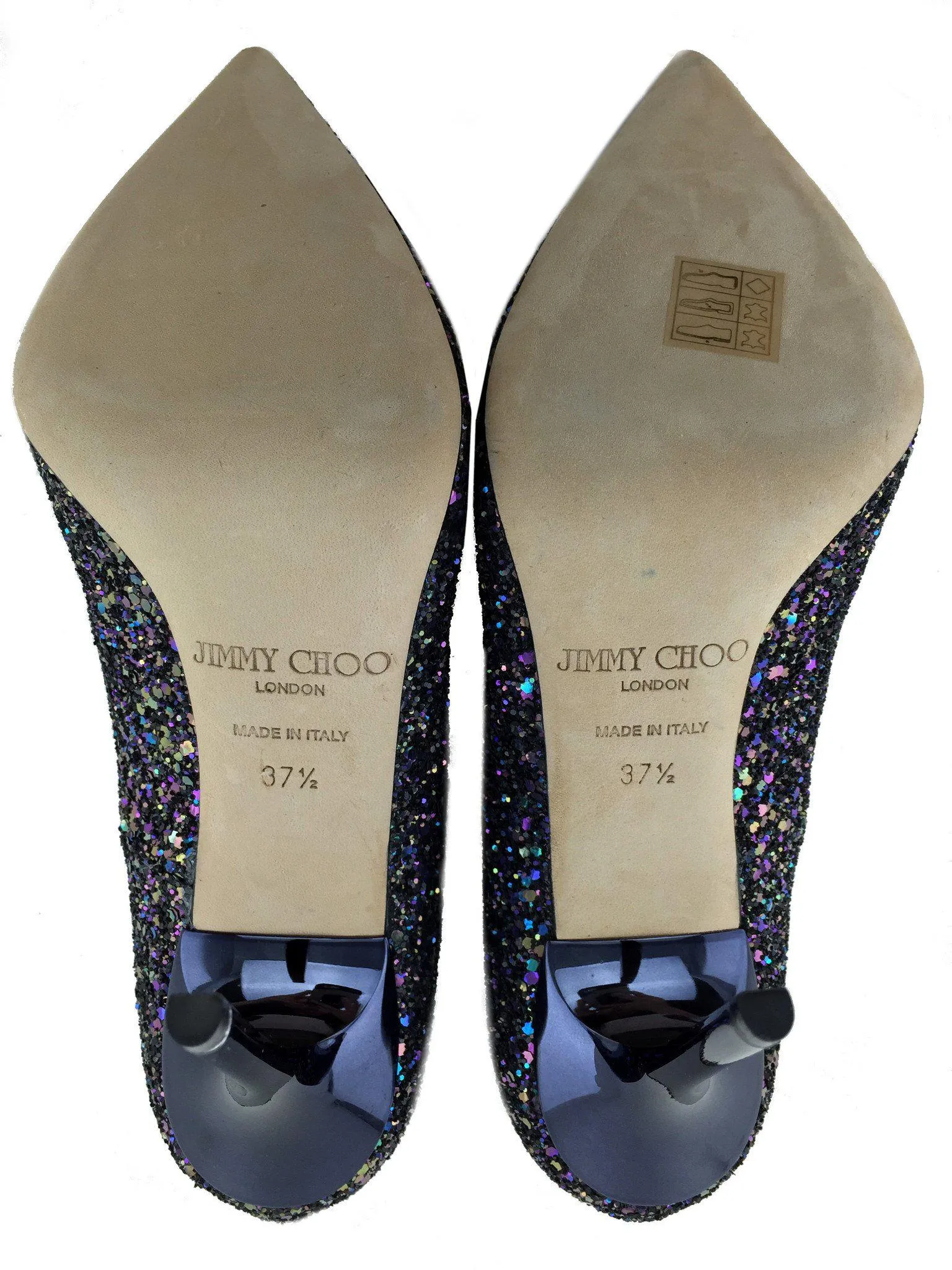 Jimmy Choo Abel Glitter Point-Toe Pumps Size 7.5