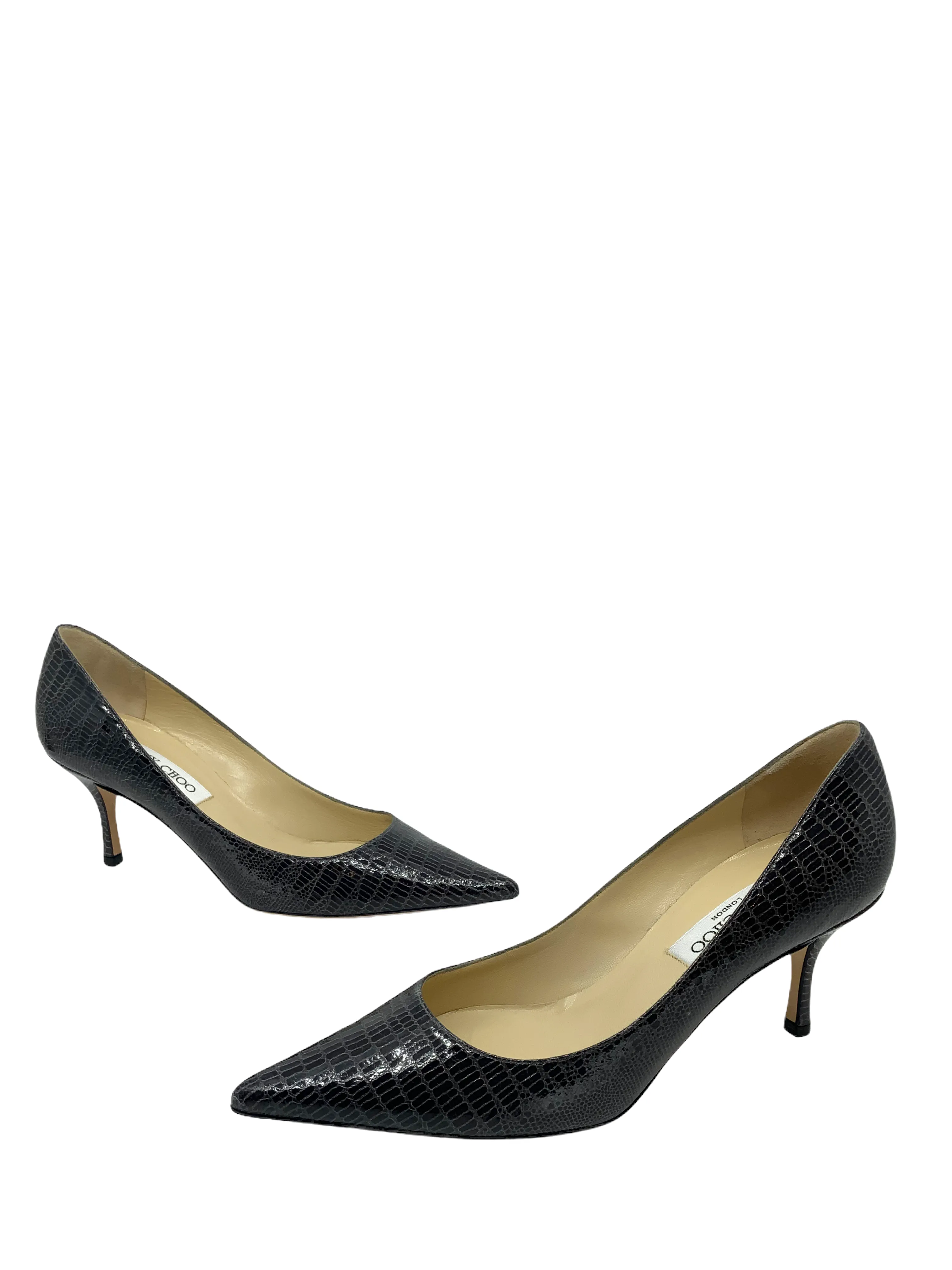 Jimmy Choo Snakeskin Point-Toe Pumps Size 8