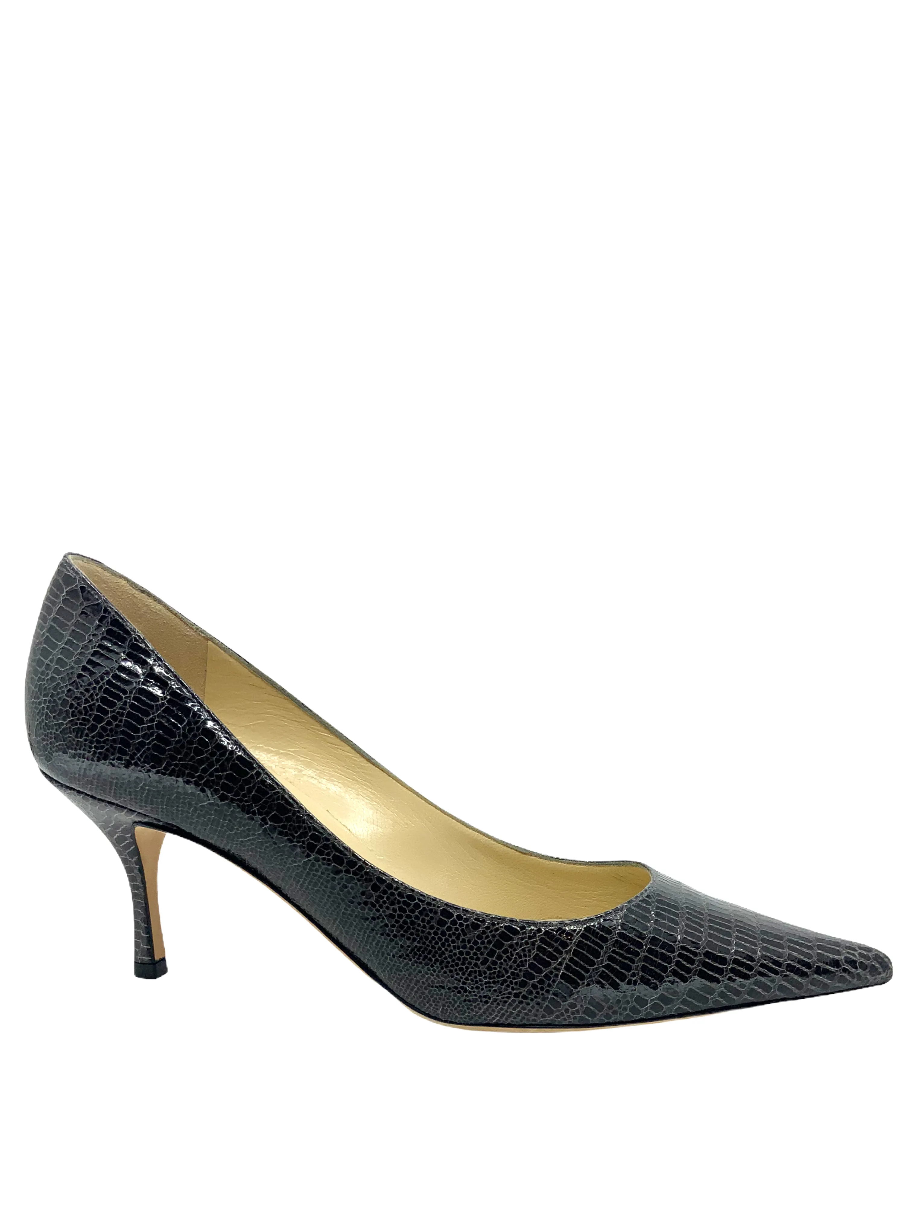 Jimmy Choo Snakeskin Point-Toe Pumps Size 8