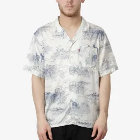 Levis Mens Sunset Camp Shirt – Stylish Short Sleeve Button-Up with Breathable Fabric and Relaxed Fit.