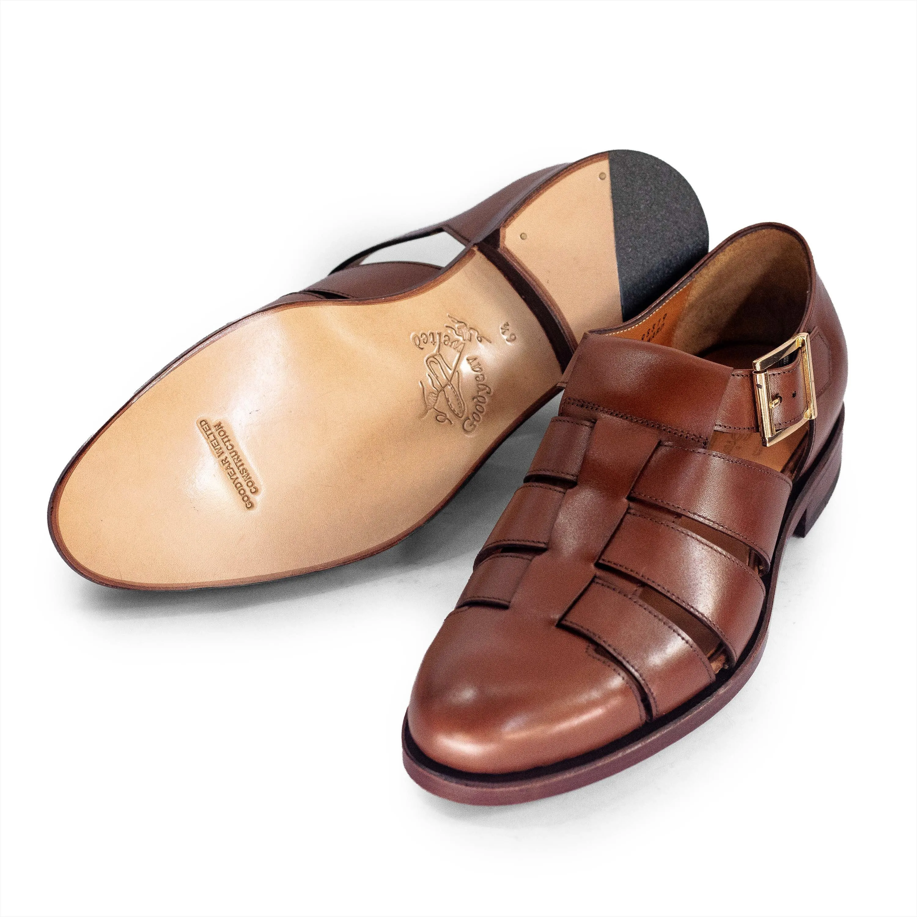 Mens Premium Gurkha Sandals in Luxurious Cuoio Calf Leather - Style 98819