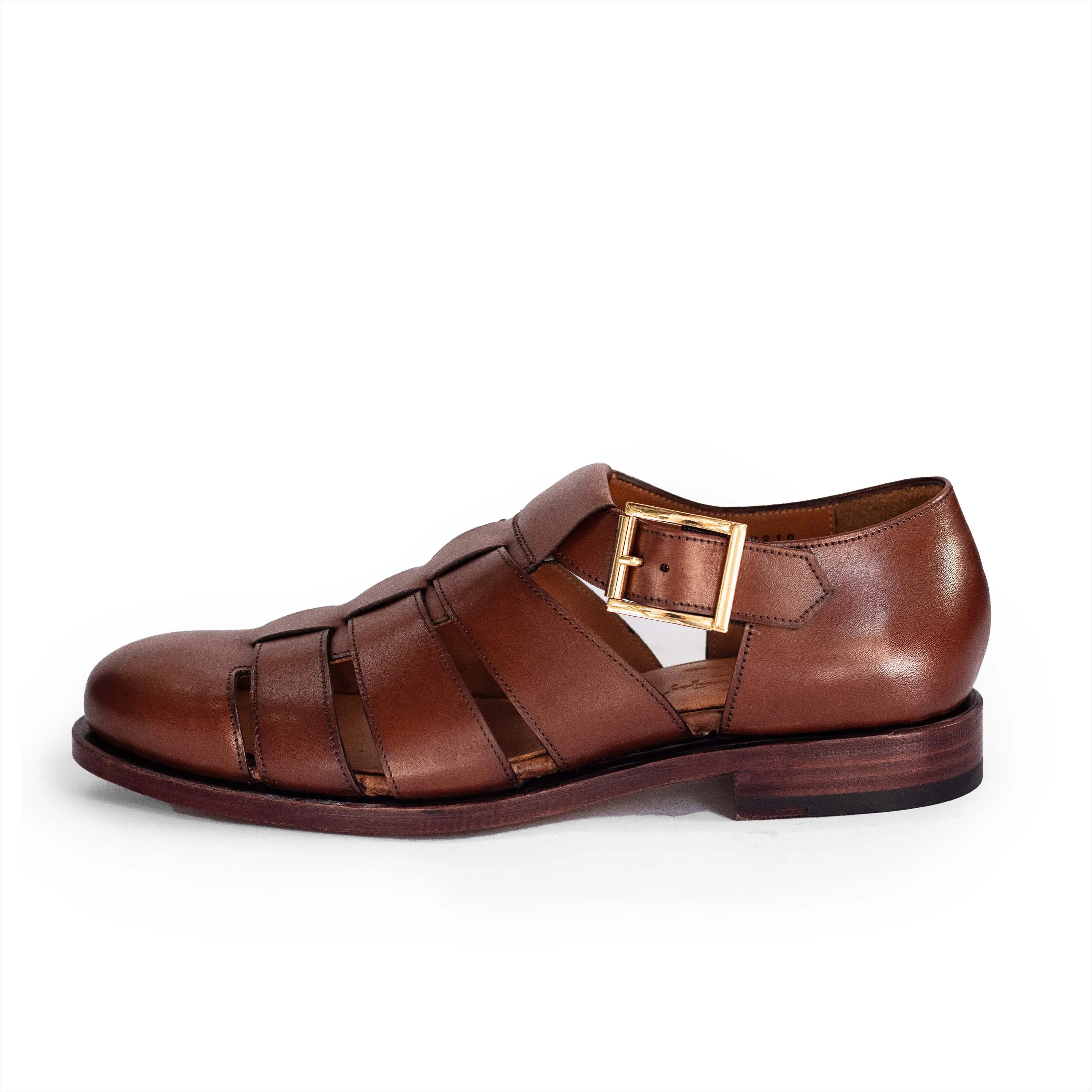 Mens Premium Gurkha Sandals in Luxurious Cuoio Calf Leather - Style 98819