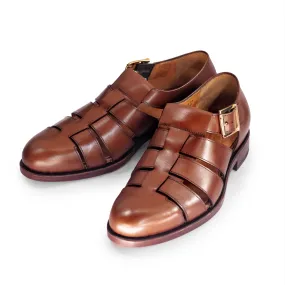 Mens Premium Gurkha Sandals in Luxurious Cuoio Calf Leather - Style 98819