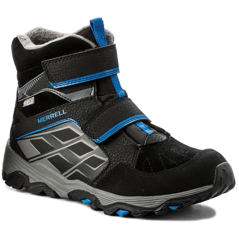 Merrell Moab Polar Waterproof Kids Black Boots