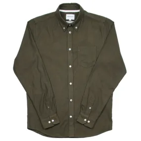 Norse Projects - Anton Brushed Flannel Shirt - Dark Green