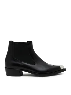 Punk Chelsea Boots for Men in Black