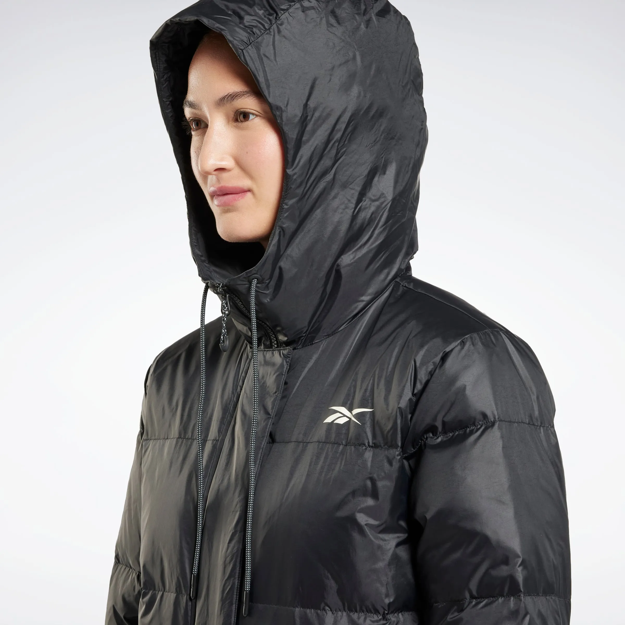 Reebok Apparel Women Outerwear Long Down Jacket Black