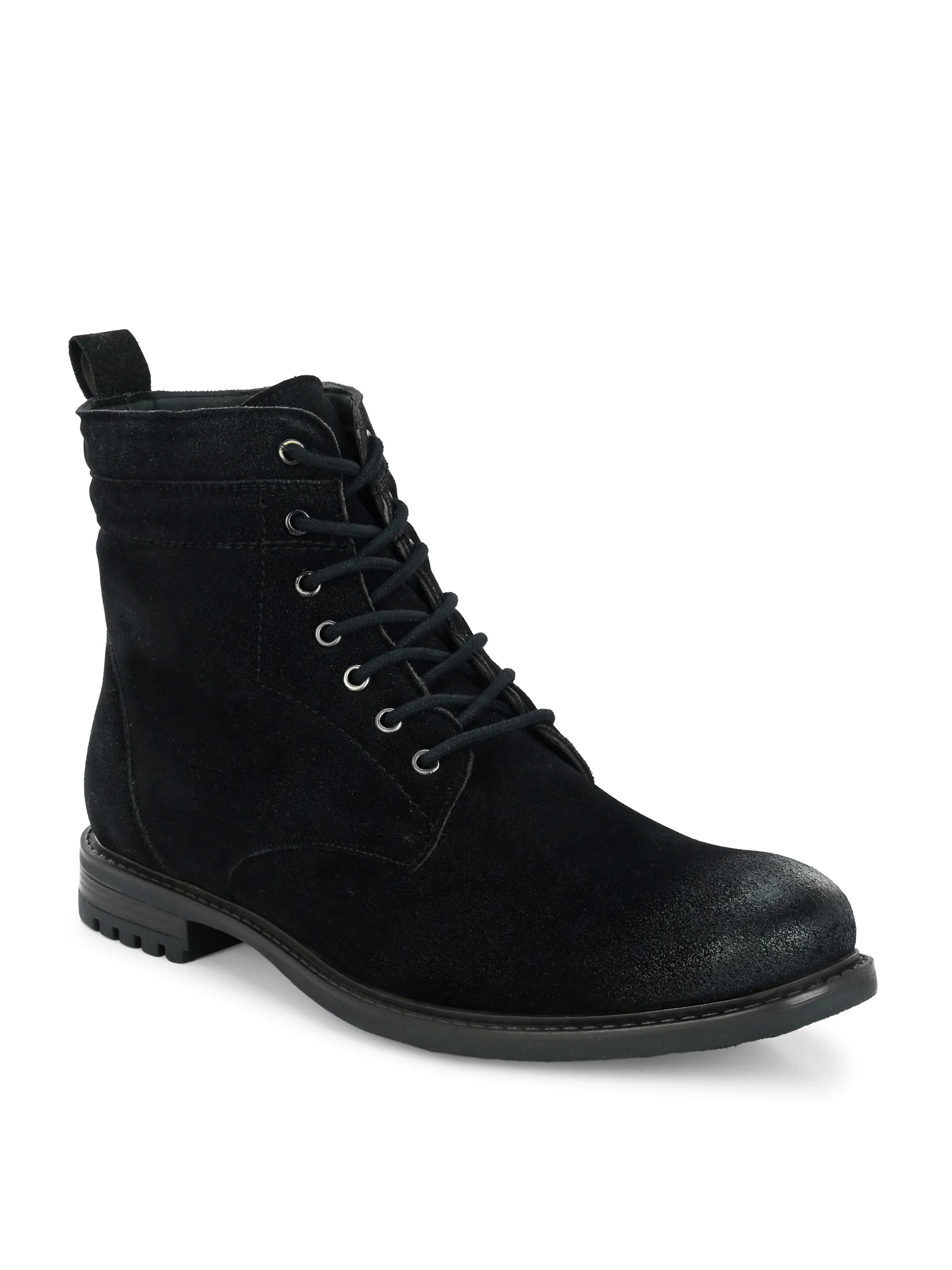 Staple Black Lace-Up Boots