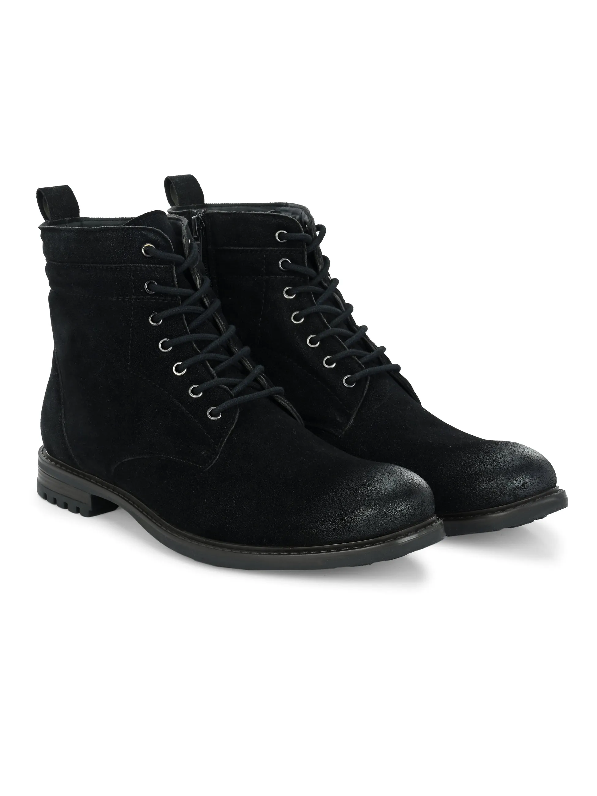 Staple Black Lace-Up Boots