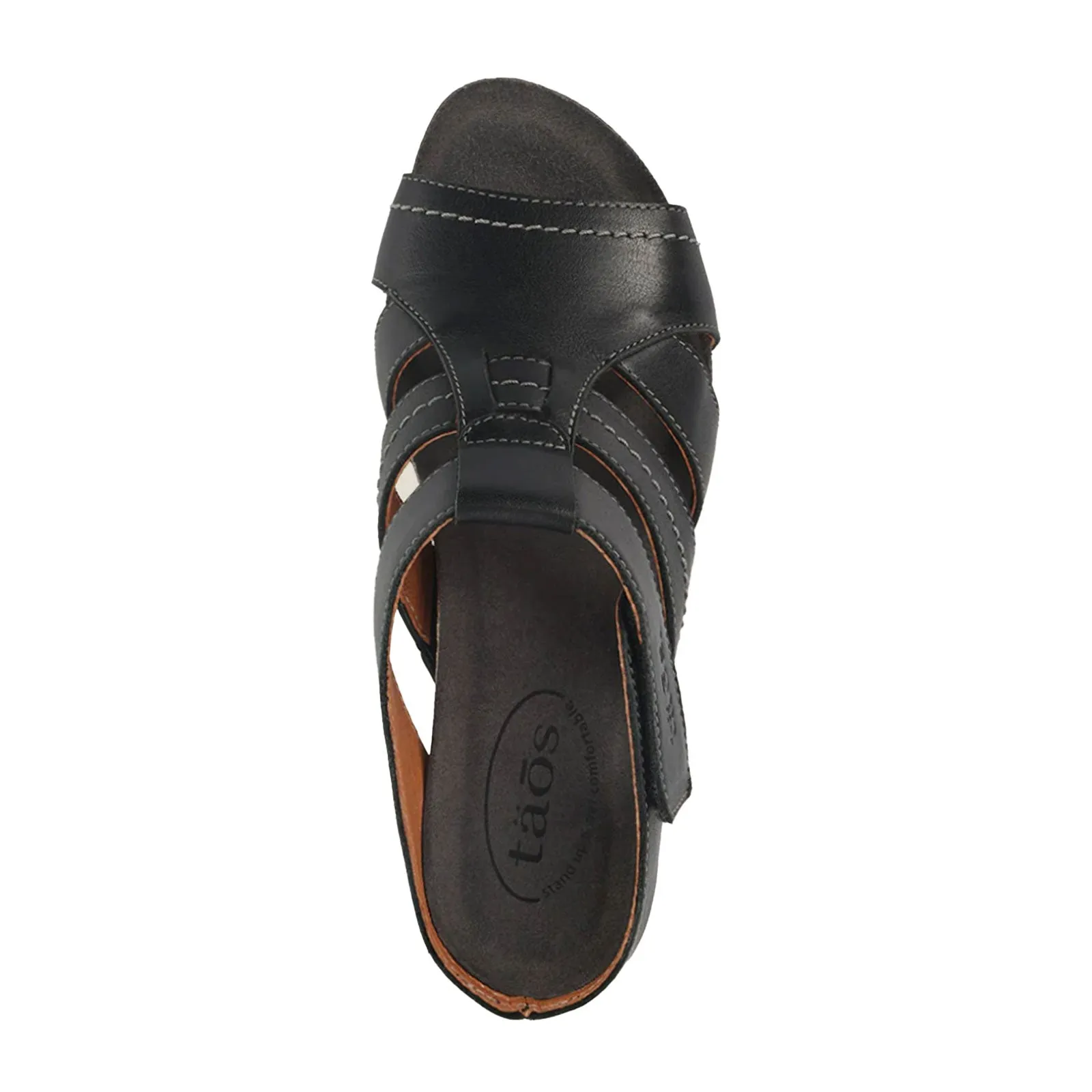 Taos Lydia Wedge Sandal (Women) - Black