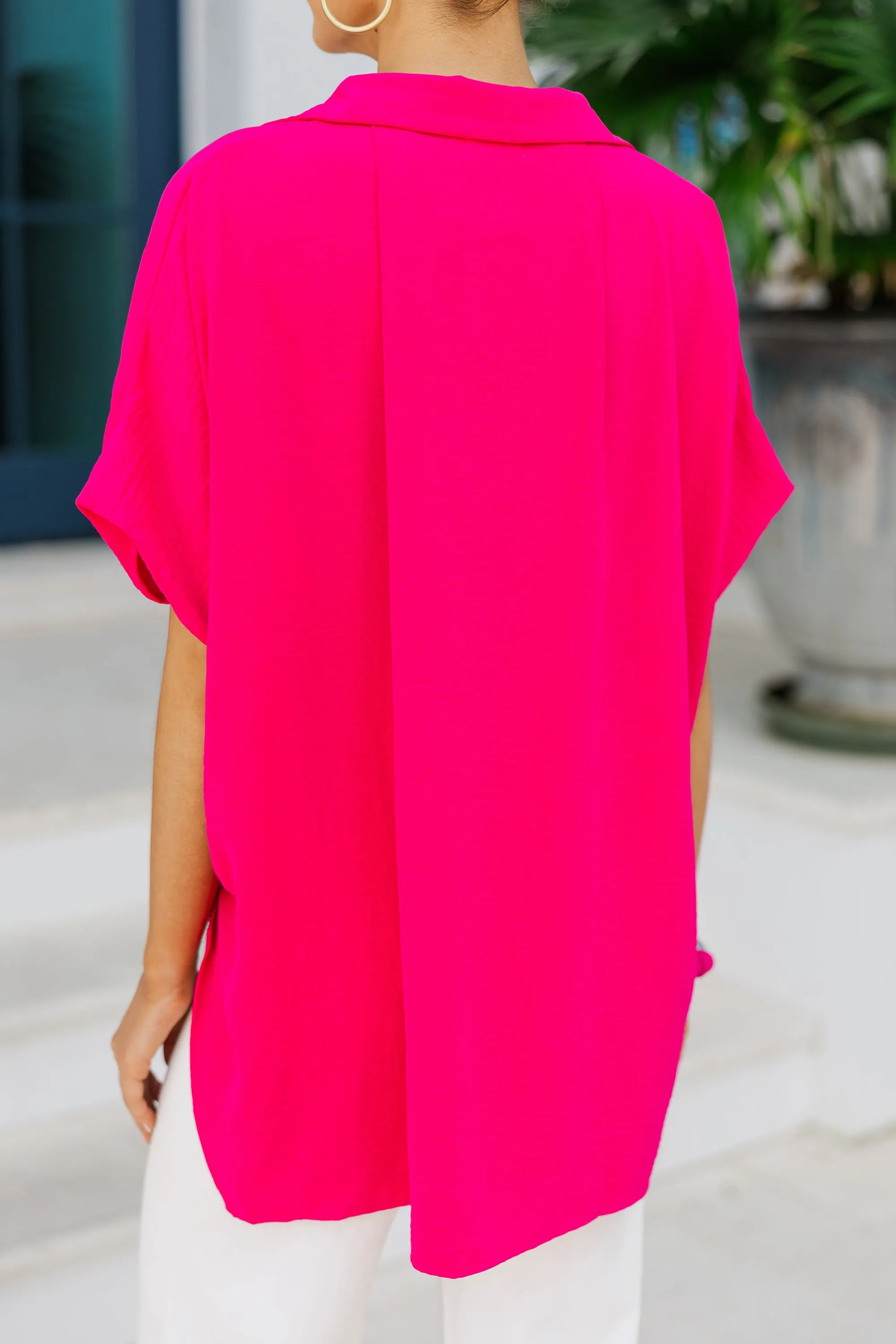 Think It Through Fuchsia Pink Top