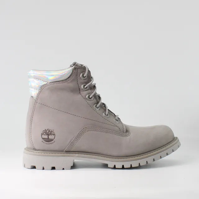 Timberland Waterville Grey Nubuck Leather Womens Lace Up Boots A2ADF