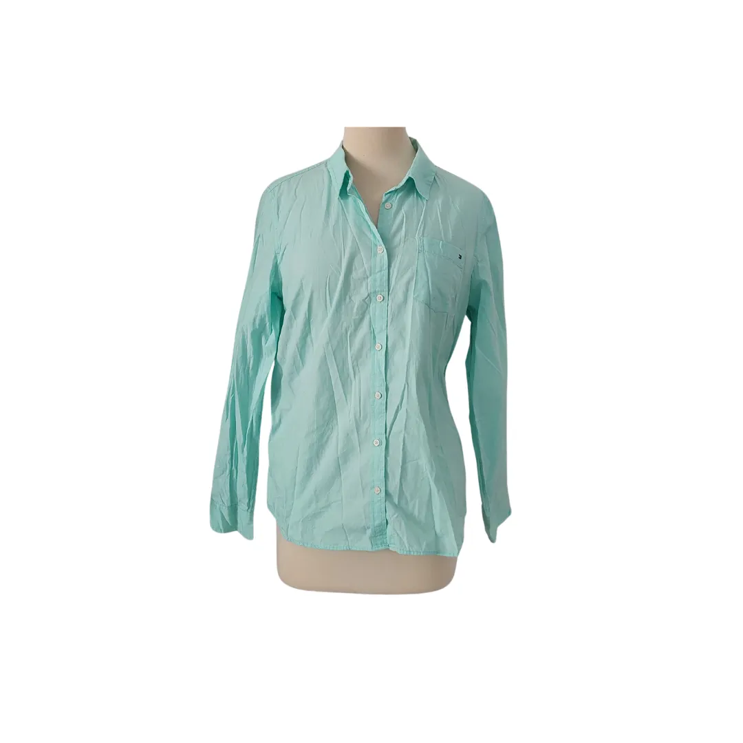 Tommy Hilfiger Sea Green Collared Shirt | Pre loved |