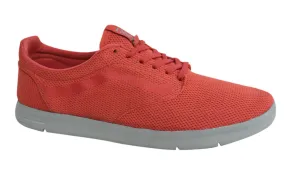 Vans Off The Wall Iso Textile Trainers Lace Up Coral Red Shoes VHHZU0 B119C