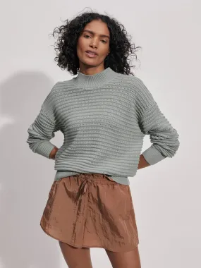 Varley Franco Knit Crew - Green Mileu