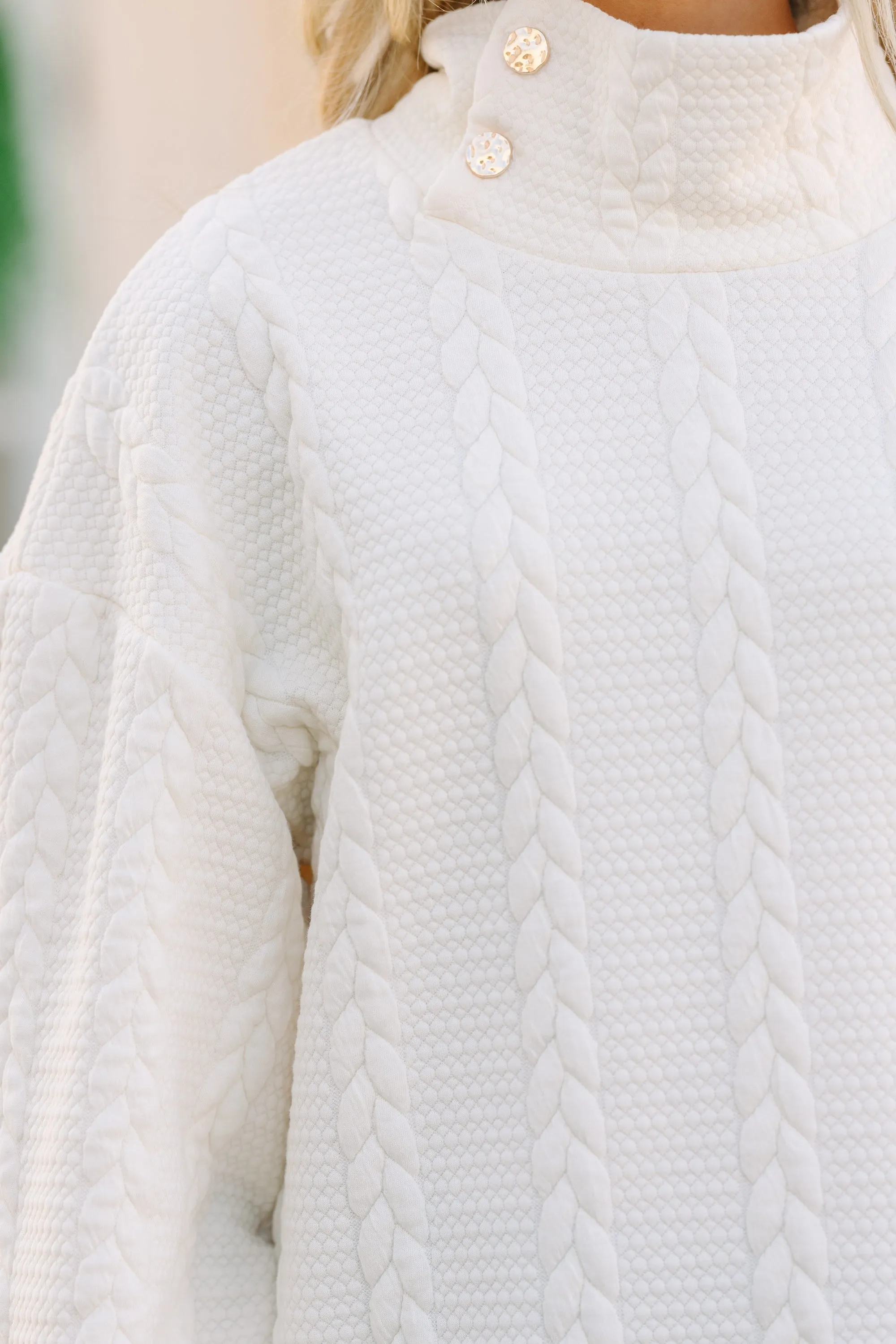 What You've Been Looking For Cream White Cable Knit Tunic