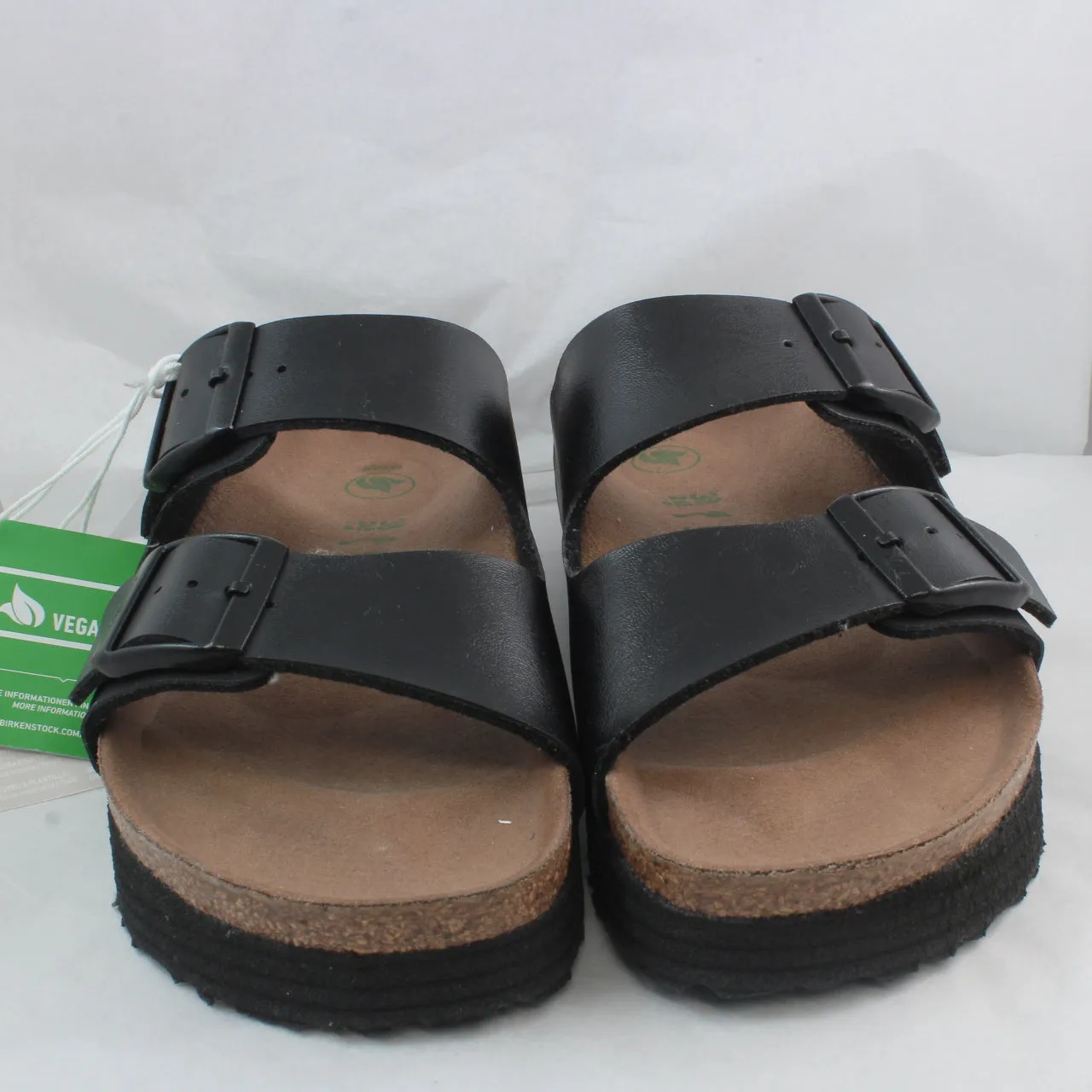 Womens Birkenstock Papillio Arizona Platforms Black Vegan