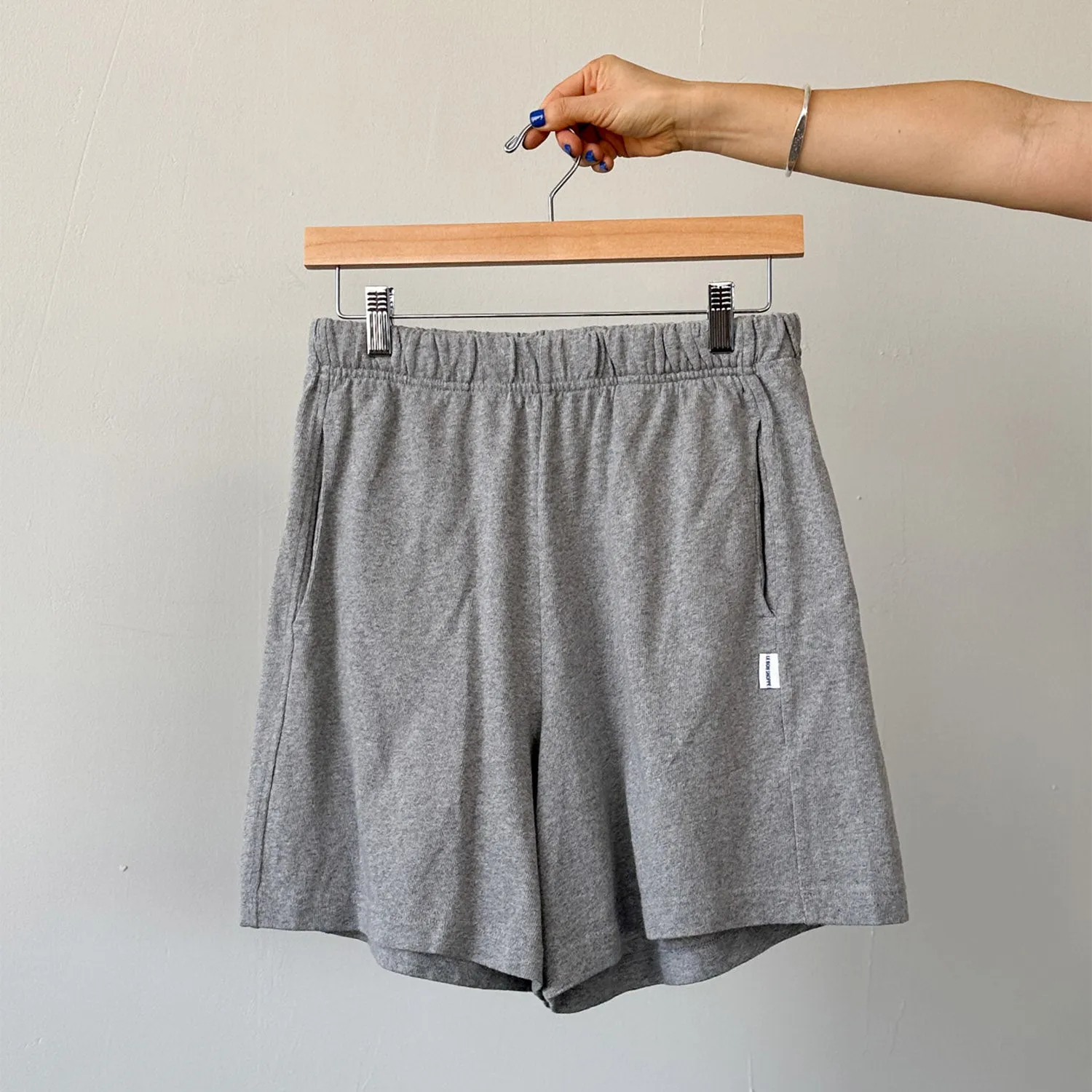 Womens Cotton Flared Basketball Shorts - Heather Grey